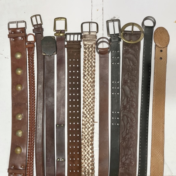 Vintage Wide 40in Reptile Leather Belt Turkey Large Oval Buckle